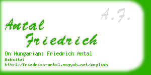 antal friedrich business card